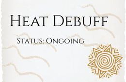 Heat Debuff active quest card